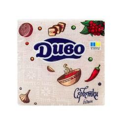 ДИВО серв. папер. 1-шарові 230*240, в п/п упаковці 60шт білі NEW